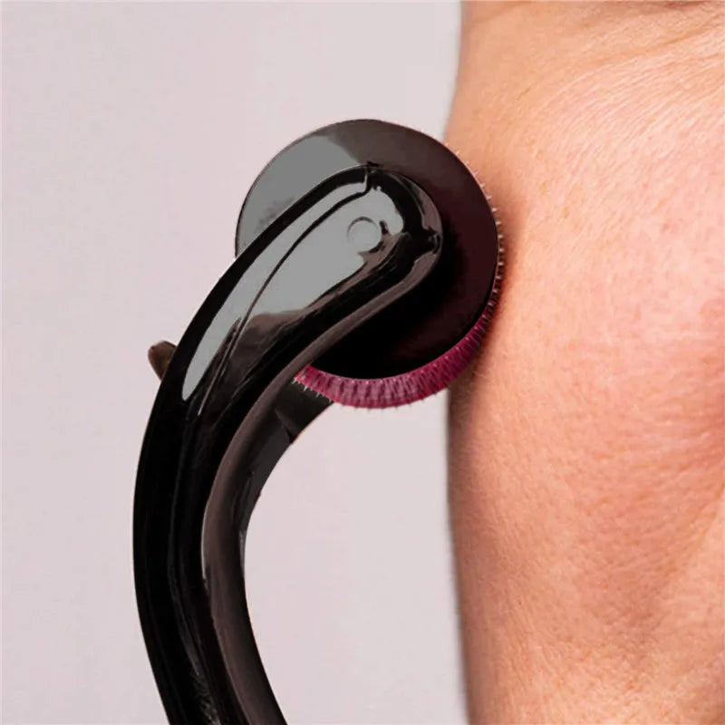 Derma Roller for Skin, Hair & Beard – Women and Men Titanium Microneedling Roller for Face & Scalp, Safe & Easy to Use 0.25mm