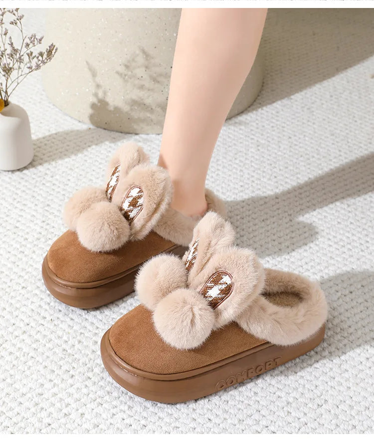 New Adorable Kitty Claw Slippers Women's Home Shoes Non Slip Furry Mules Female Fashion Warm Fluffy Slides Outdoor Cat Slippers Badiee Stylez