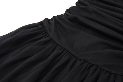 WhereMery Elegant Slip Long Dresses Sexy Women Ruched Bodycon Solid Maxi Dress Spring Y2K Summer Temperament High-waist Vestidos