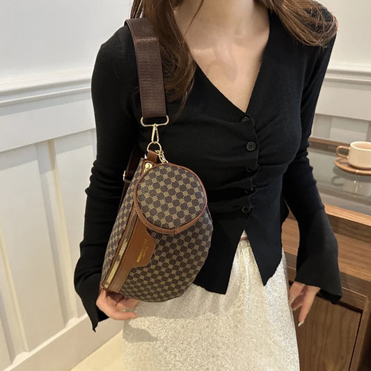New fashion trend waist bag, casual fashion chest bag, casual retro shoulder bag, Korean version crossbody bag, women's bag
