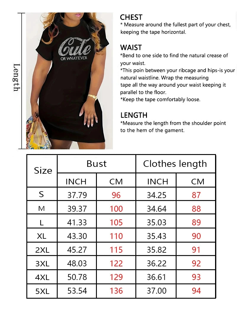 Plus Size Calvin Women's Breathable T-Shirt Dress Slim Fit Knee-Length Round Neck Casual Summer Dress with Bold Yellow Lettering