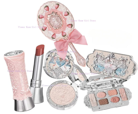 Flower Knows Makeup Sets Swan Ballet Series Gift Box Lipstick Blush Eyeshadow Palette Handheld Mirror Makeup Gift Box