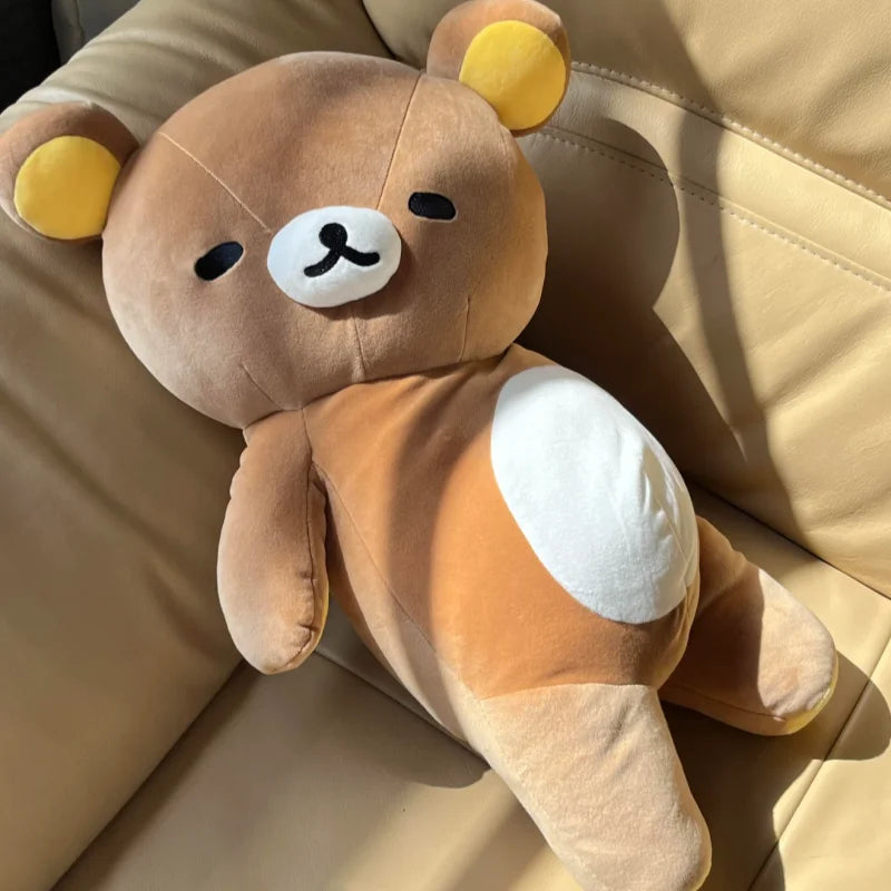 Rilakkuma Plush Pillow Cute Animal Bear Stuffed Doll Kuma Plushies Cushion Kawaii Room Deocr Toys Car Backrest Gift for Kids Badiee Stylez