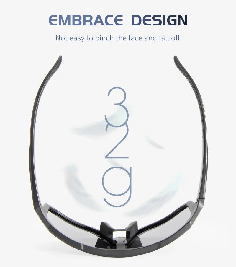 Kapvoe Sports UV400 Glasses New Polarized Cycling Sunglasses for Man MTB Running Outdoor Hiking Glasses Eyewear Bicycle Goggles