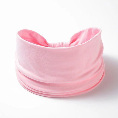 Wide -Side Elastic Band Woman Yoga Hairbands Solid Color sports Hair Band tie Bandanas Fashion Headband Headwear Turbans Ff258-9 light pink