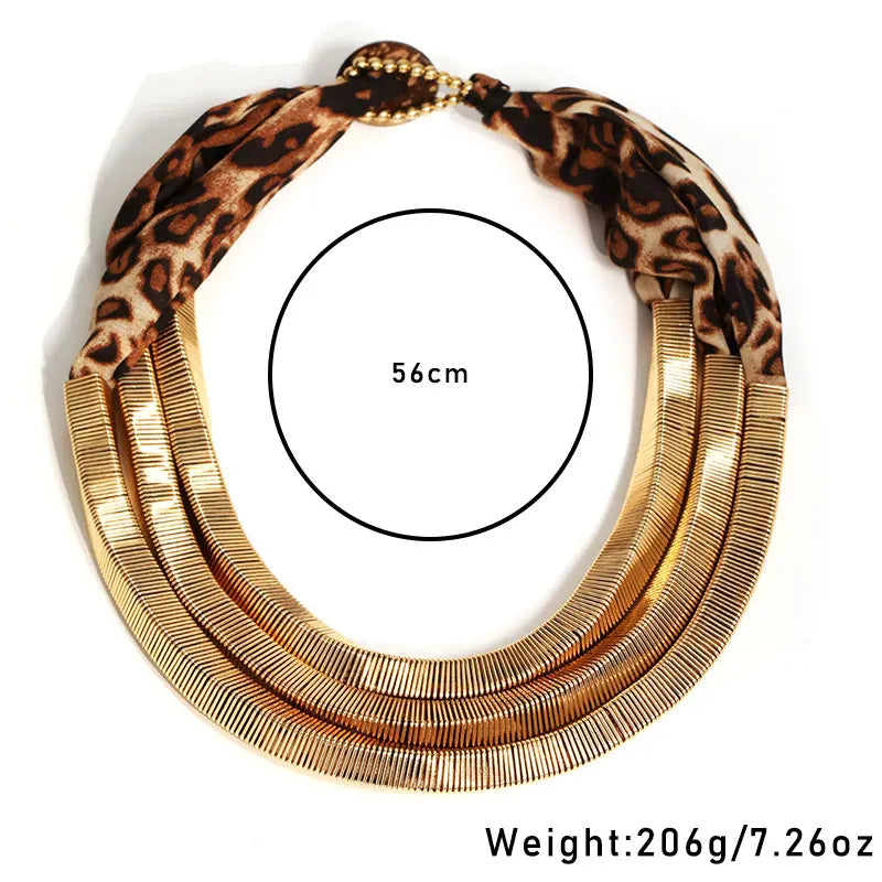 Statement Vintage Leopard Chains Necklace Women Girl Trendy Vintage Wedding Party Jewelry