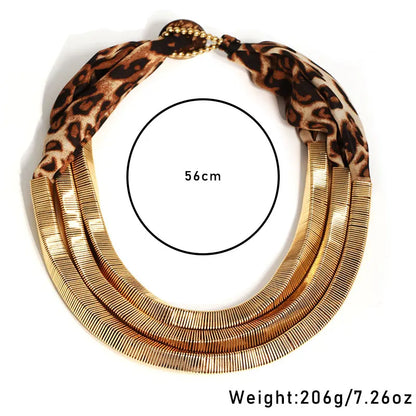 Statement Vintage Leopard Chains Necklace Women Girl Trendy Vintage Wedding Party Jewelry