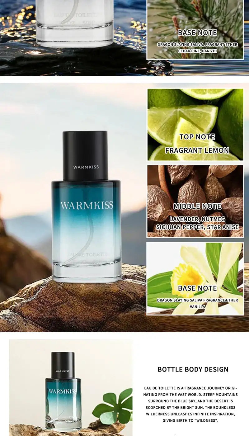 Original product,Wild Men's Perfume - Long-lasting Light Fragrance, Woody Cologne, Ideal for Students