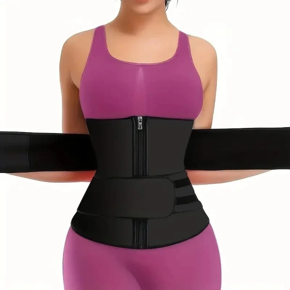 1pc Waist Trainer Slimming Body Shaper Fitness Belt Weight Loss Fat Burning Sport Girdle Sweat Trimmer Workout Cincher Shapewear H