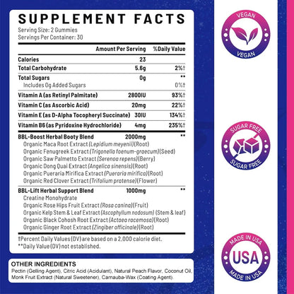 Breast Gummies for Women's Breast Development Breast Care Supports Hair Growth and Strength