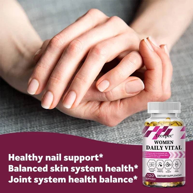 Women's Multivitamin Capsules, Repair Skin, Promote Liver Health, Improve Anemia and Vitamin Deficiency, Boost Energy