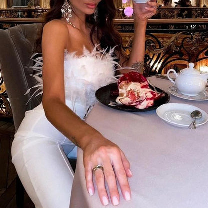 Elegant Solid High Jumpsuit For Woman Casual Long Pants 2023 Summer Sexy Club Bodysuits Evening Party Female Clothing Vintage Badiee Stylez