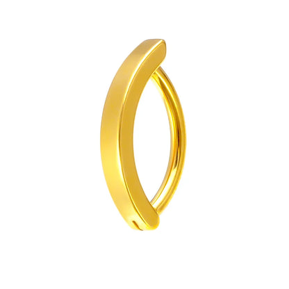 ASTM F136 Titanium PIERC Reverse Curved Clicker Navel Barbell Shiny CZ Sexy Belly Button Rings Bellybutton Sexy Piercing Jewelry TB-0995-Gold CHINA