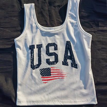Y2k USA Crop Top Harajuku Women Letter Print T-Shirts Slim Retro Fashion Grunge Vintage Tee Streetwear Aesthetic Clothing Sexy nz6025