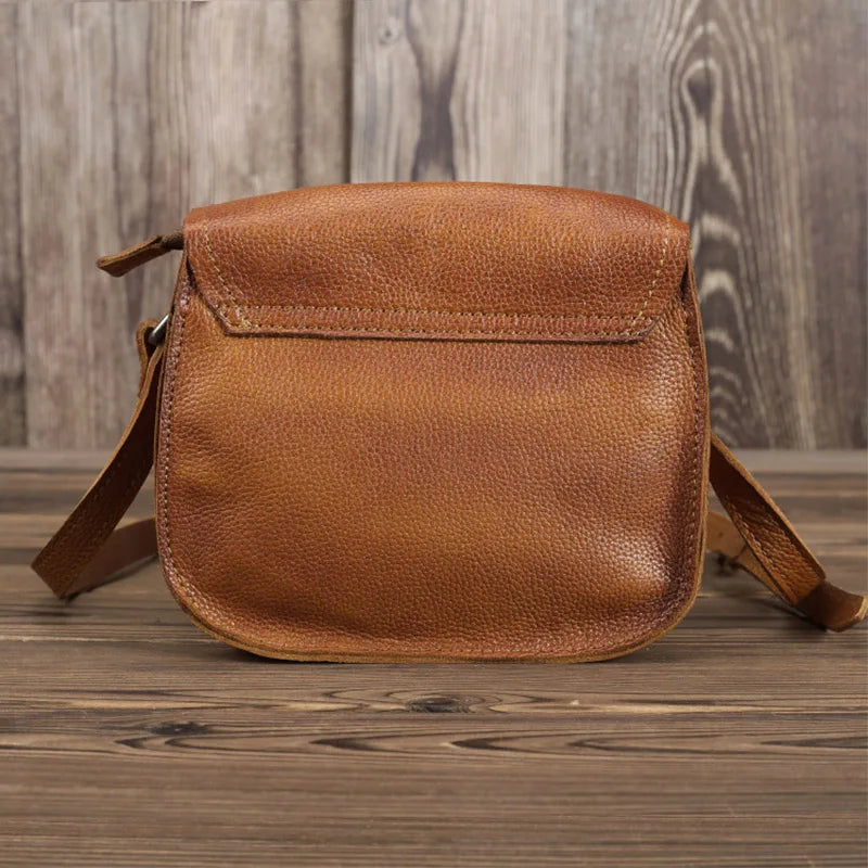 Vintage Shoulder Bag Women Genuine Cowhide Leather Wallets Purse Retro Pouch Simple Style Solid Small Bags