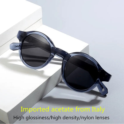 TAG Hezekiah luxury Brand vintage Polarized Sunglasses Men Women Retro round Driving Sun glasses Fashion UV400 acetate Sunglass