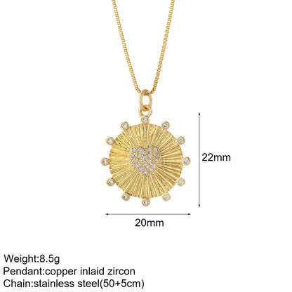 Heart Evil Blue Eye Sun Necklace for Women Cute Dog Bee Elephant Gold Color Pendant Woman's Collars Long Stainless Steel Chains NK008G4AC210241G5