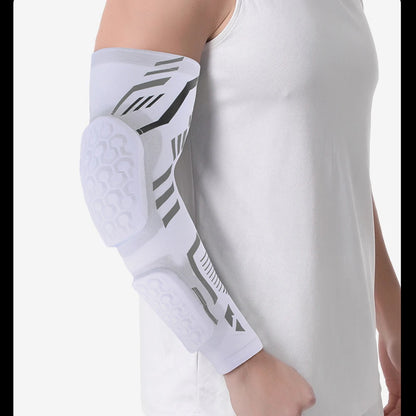 Anti-collision Arm Sleeve Protective Compression with Elbow Honeycomb Pad for Youth & Adult Sport Basketball Football Volleyball