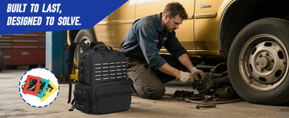 Tool Backpack Heavy Duty for Men Tool Storage With 3 Tool Pouches Organizer Electrician Plumber Maintenance Worker Tool Bags