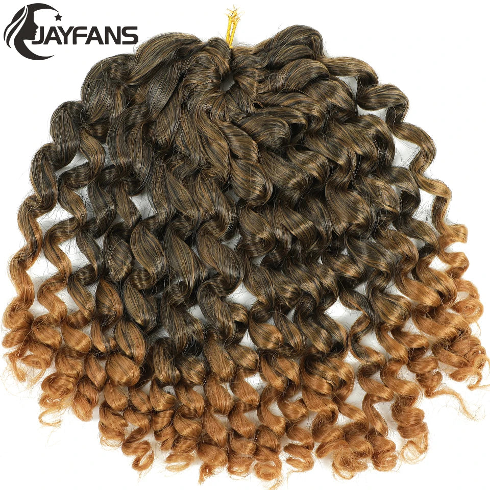 1- 5 Packs 8 inch Jumpy Wand Curl Jamaican Bounce Crochet Hair Natural Black Wand Curls Crochet Hair Short Curly Crochet Braids Badiee Stylez