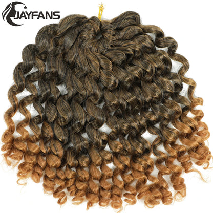 1- 5 Packs 8 inch Jumpy Wand Curl Jamaican Bounce Crochet Hair Natural Black Wand Curls Crochet Hair Short Curly Crochet Braids Badiee Stylez