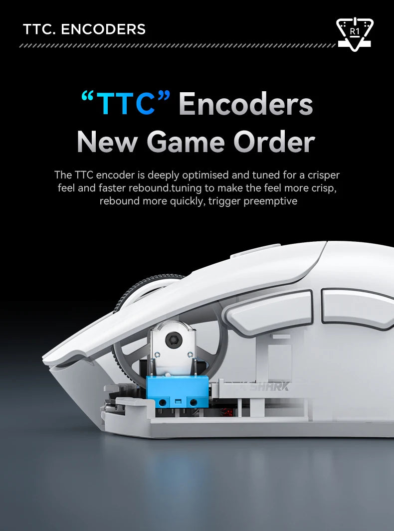 Attack Shark 18000DPI Wireless Mouse, 1000Hz,PAW3311,Bluetooth Tri-mode Connection, R1 Macro Gaming Mouse Badiee Stylez