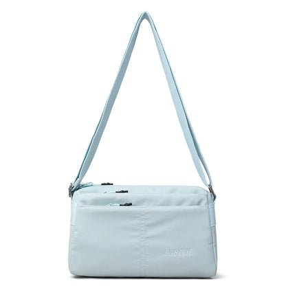 Four Layers Pockets Nylon Purses and Handbags Women Shoulder Bag Luxury Handbags Women Bags Designer Crossbody Bags for Women Light Blue