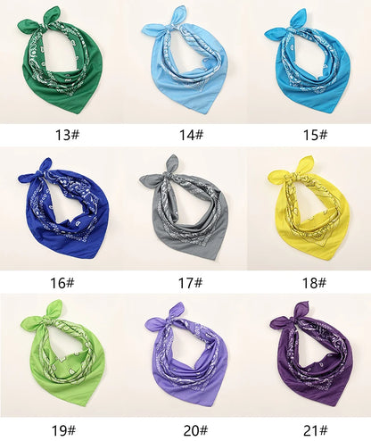 Bohemian Print Bandana Paisley Printed Headbands Hiphop Kerchief Outdoor Unisex Headband Wrist Wraps Face Mask Handkerchief