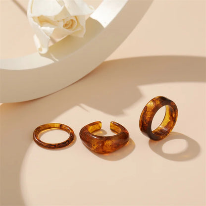 2022 Summer Colorful Ring Set Wholesale Fashion Geometric Chain Candy Color Irregular Opening Rings Women Party Finger Jewelry 5342202