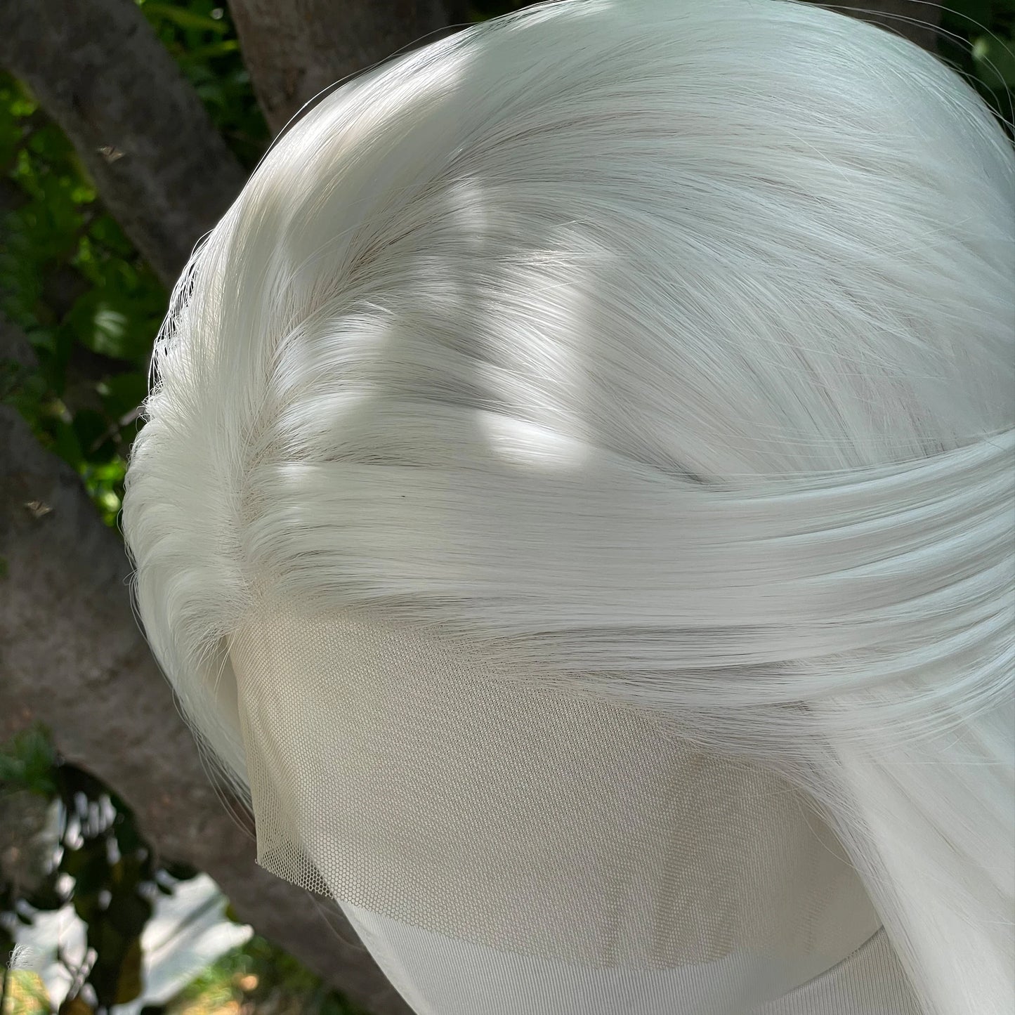 Elf Cosplay White 13x4 Lace Front Wigs for Women Synthetic 26 Inch Long Straight Free Part 150% Density Glueless Half Hand Tied
