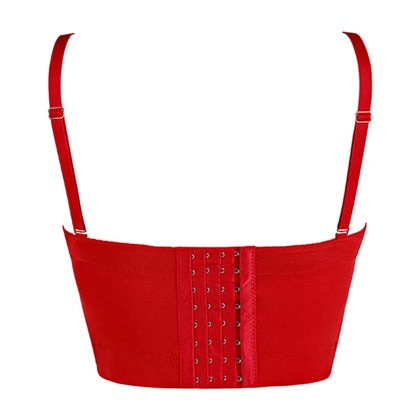 Wechery Women Leather Corset Top Crop Bustier Gothic Bra Push Up Bodice Sexy Lingerie Corselet Party Short Camis Plus Size 6XL