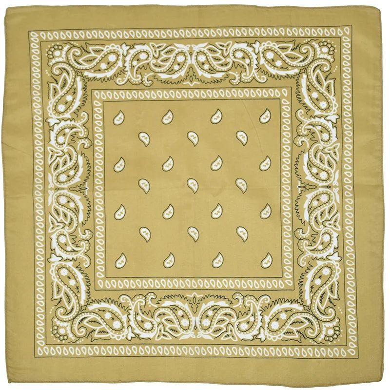Outdoor Cycling 53cm Cotton Square Scarf Women Men Paisley Print HipHop Bandanas Scarves Headband Handkerchief Hair Mask Badiee Stylez