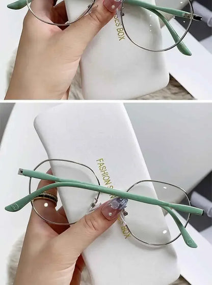 Retro Elegant Anti Blue Light Glasses Round Metal Frame Vintage Computer Gaming Eye Protection Classic Eyeglasses Badiee Stylez