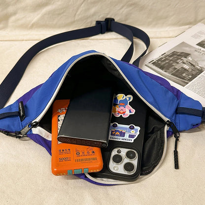 Casual Waterproof Chest Bags Large Capacity Crossbody Bags Korean Fashion Waist Bag Fanny Pack for Women Men's Travel Bag Banana