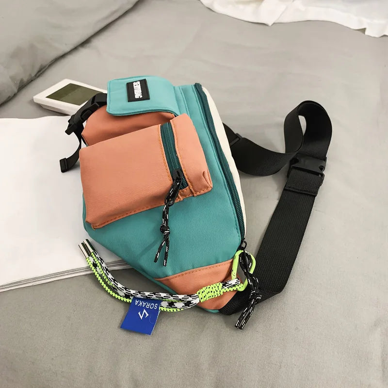 Women Waist Bag Casual Nylon Fanny Packs Banana Bags Street Hip Hop Waist Packs Unisex Chest Pack Travel Shoulder Crossbody Bags