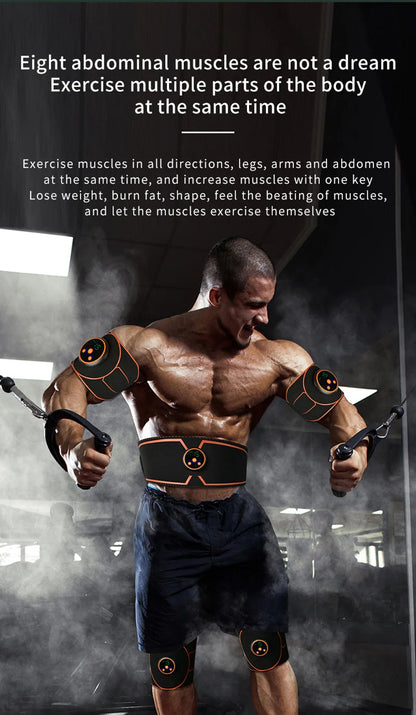 Abs Belt Abdominal Trainer EMS Muscle Stimulation Electric Exerciser Toning Belts For Leg Arm Workout Fitness Home Gym Equiment