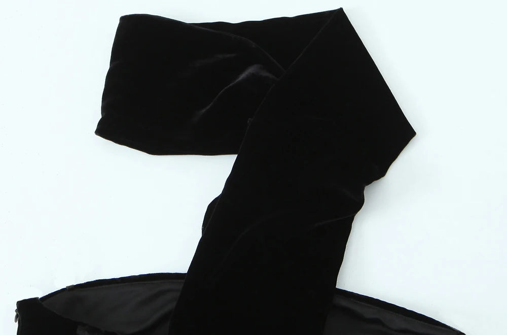 TRZA Women Sexy Fashion With Scarf Strapless Bustier Tops Straight Neck Side Zipper Female Camis Mujer