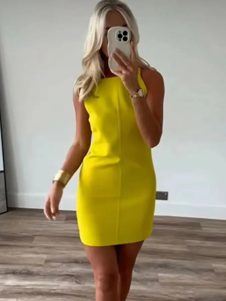 MUJER White Mini Dress Woman Sleeveless Summer Short Dresses For Women 2025 Off Shoulder Black Sexy Dress Evening Party Dresses