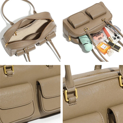 Hifashion Luxury Genuine Leather Underarm Shoulder Bags For Women 2025 Trend Designer Pillow Satchel Tote Office Ladies Handbags