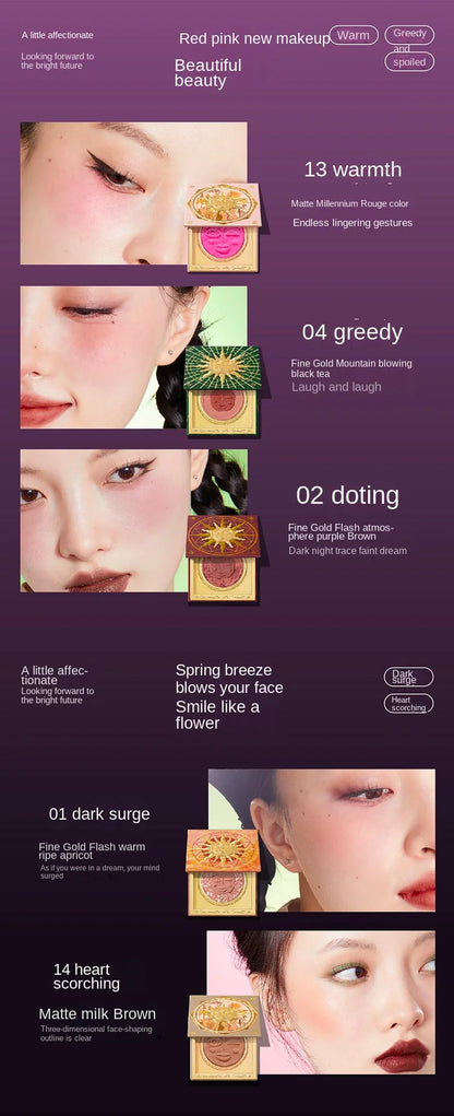 Girlcult Emotional Blush Highlighter Matte Fine Shimmer Blusher Face Cute Makeup Korean Cheek Pressed Powder