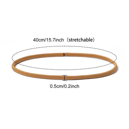 6/8PCS Unisex Sports Elastic Thin Headband Non-Slip Women Men Yoga Hair Bands Sweatband Football Running Biking Sports Hairband