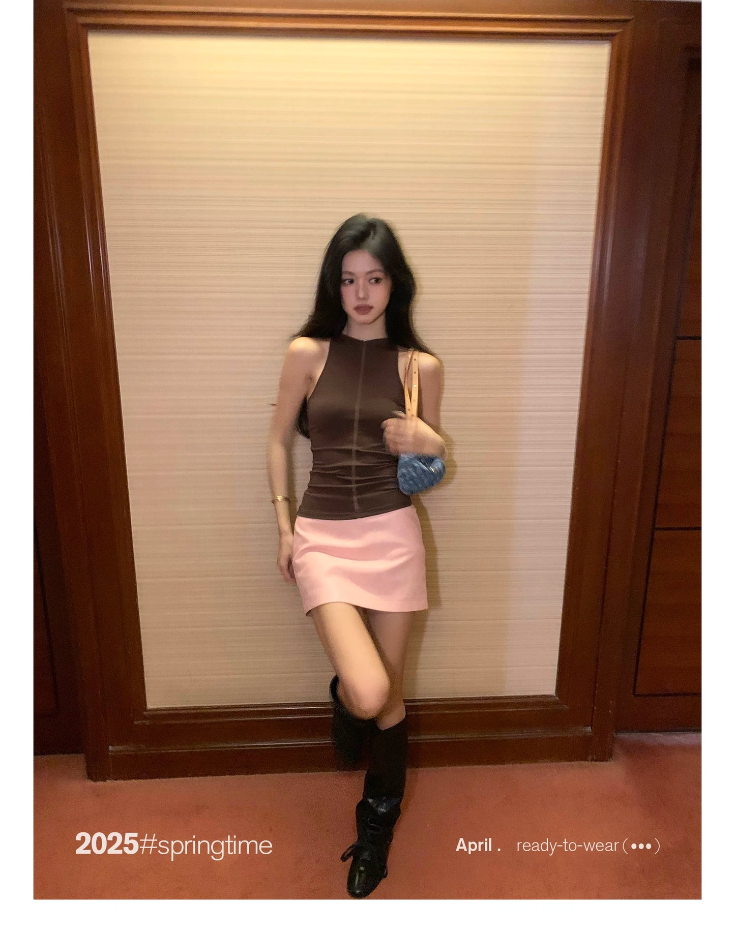 Lautaro Spring Summer Pink Soft Pu Leather Mini Skirt Women with Low Waist Short Luxury Chic A Line Clothes Korean Fashion 2025