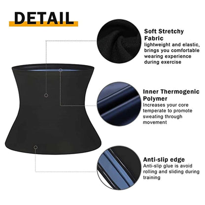 Fitness Belt for Both Men and Women Abdominal Wrap Exercise Sweat Absorption Weight Loss and Body Shaping Device