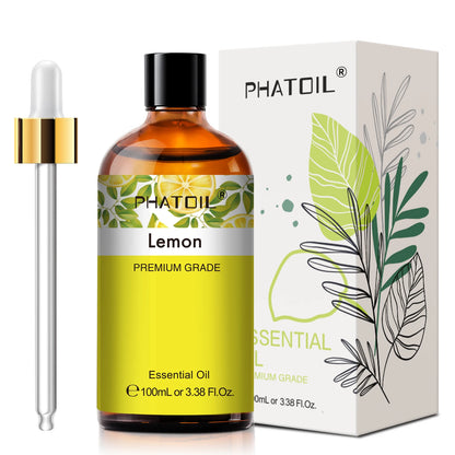 PHATOIL 100ml Eucalyptus Essential Oil For Skin Lavender Vanilla Jasmine Lemon Bergamot Aroma Oil for Aromatherapy Candle Making - Badiee Stylez