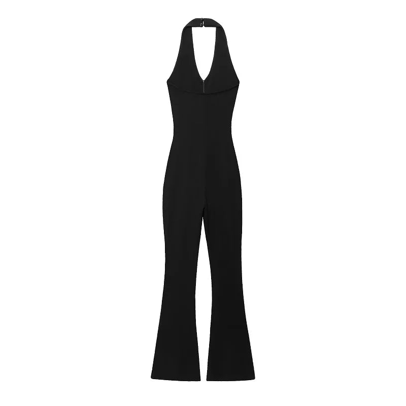 MUJER 2025 Long Jumpsuit Woman Flared Fitness Jumpsuits for Women Black Summer Woman Jumpsuit Sexy Sleeveless Backless Overalls Badiee Stylez