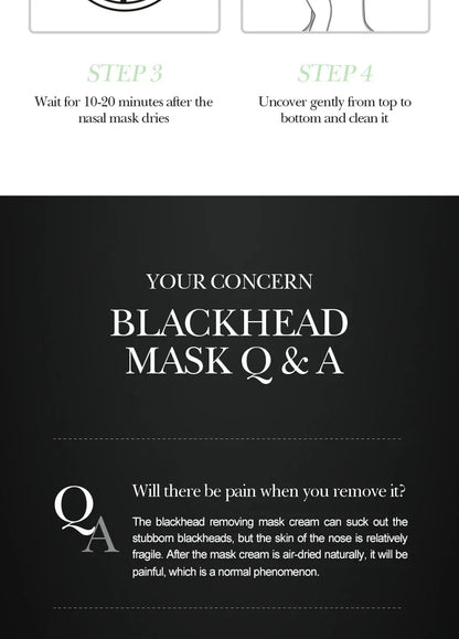 Blackhead Remover Mask Bamboo Charcoal Shrink Pores Acne Black Head Removal Cream Nose Cleansing Black Peel Off Masks Skin Care