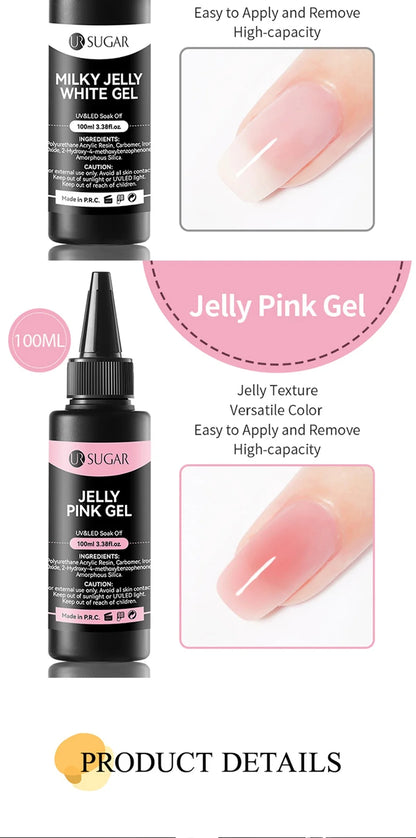 UR SUGAR 100ml Reinforcement Gel Nail Prep Dehydrator Nail Art Soak Off UV LED Base Gel No Wipe Top Coat Varnish Manicure