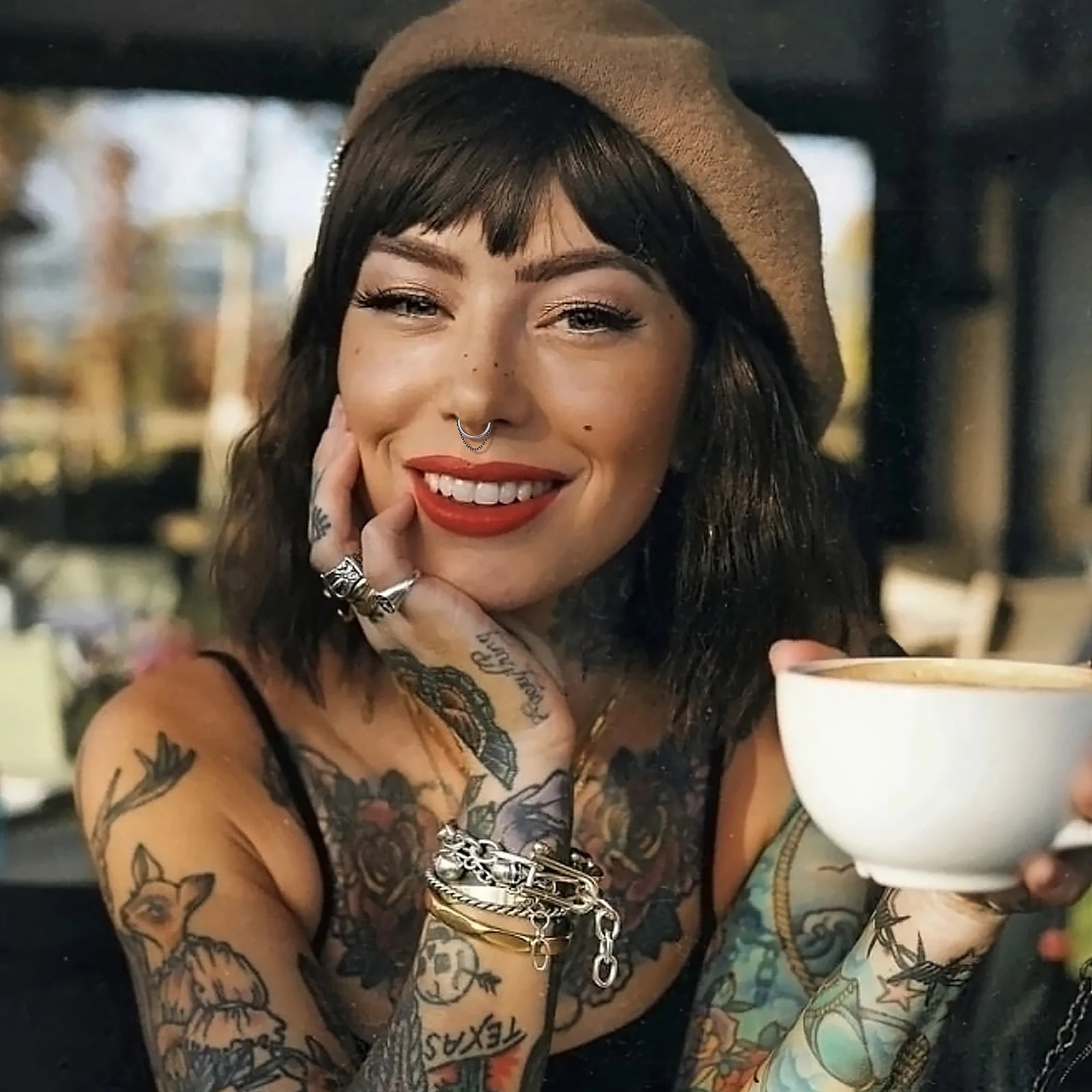 G23 Titanium Piercing Hoop Earring Dangling Chain Segment Ring Septum Clicker Ear Cartilage Helix Tragus Lobe Nose Body Jewelry