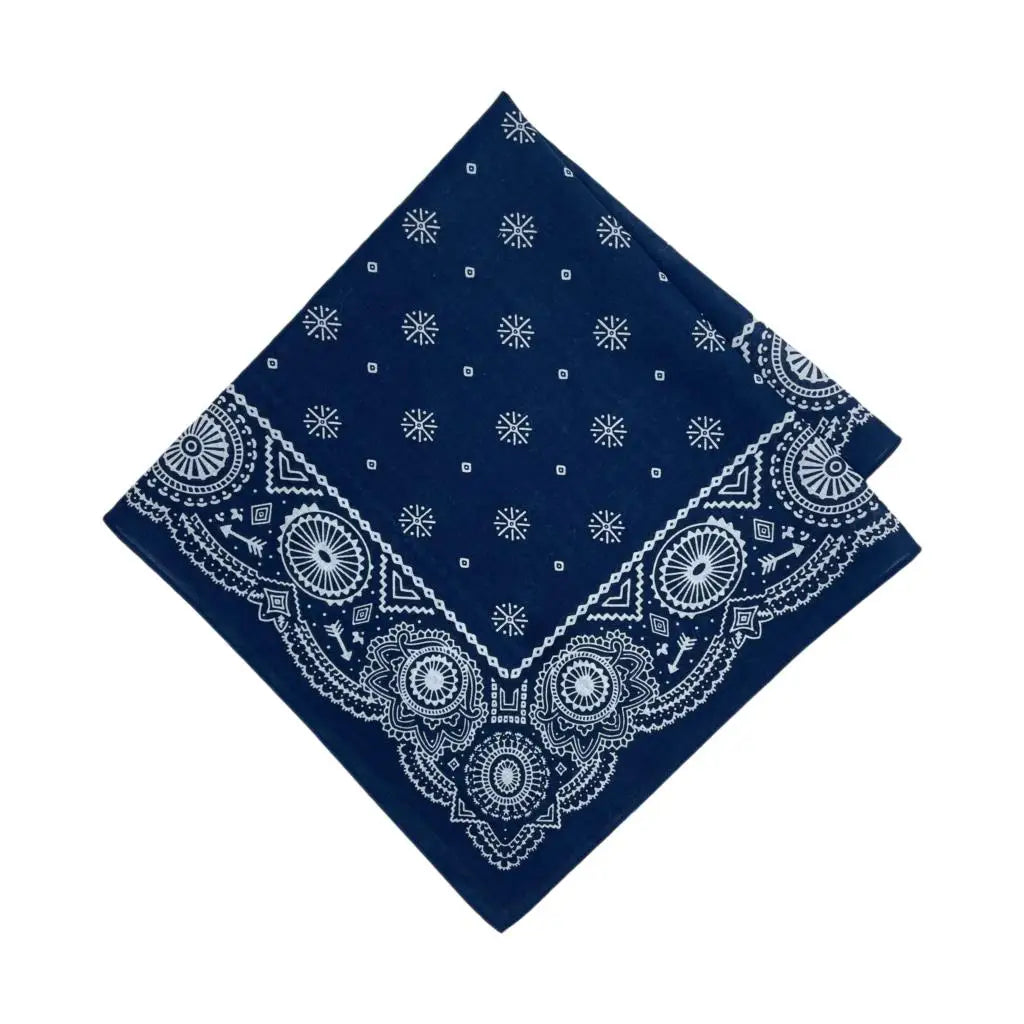 Popular Hip Hop Navy Blue Cashew Flower Bandana Men Women Outdoor Headbands Hair Band Wrist Wrap Amoeba Scarves Hair Accessories