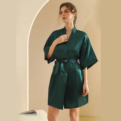 Personalized Text Logo Wedding Bathrobe Bridal Robe Bride Bridesmaid Wedding Robes Woman Bachelorette Hen Party green robe